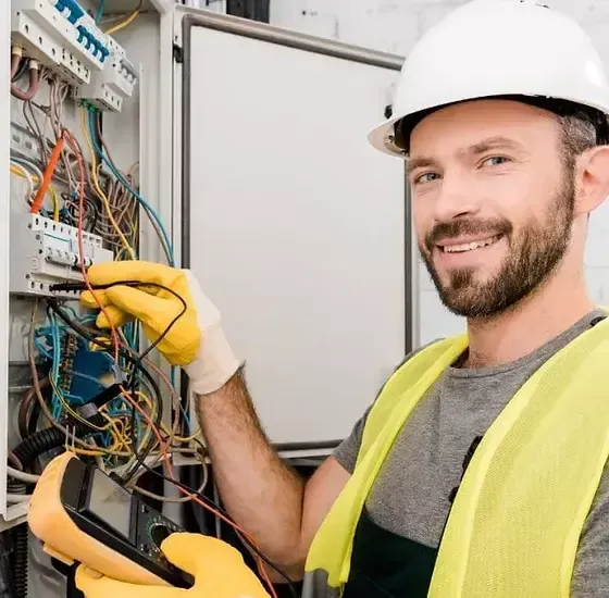 Electrician at work